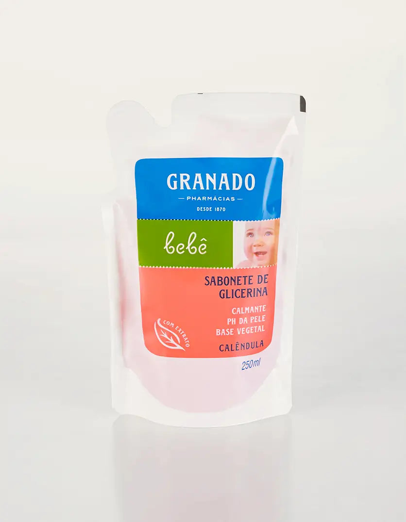 Refil Sabonete Líquido Glicerina Granado Bebê Calêndula 250ml