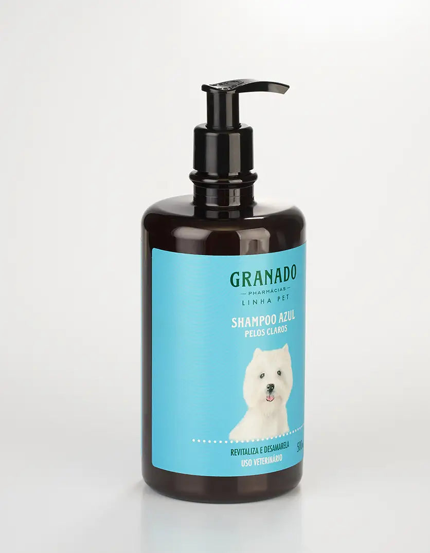 Shampoo Pet Azul Pelos Claros Granado 500ml